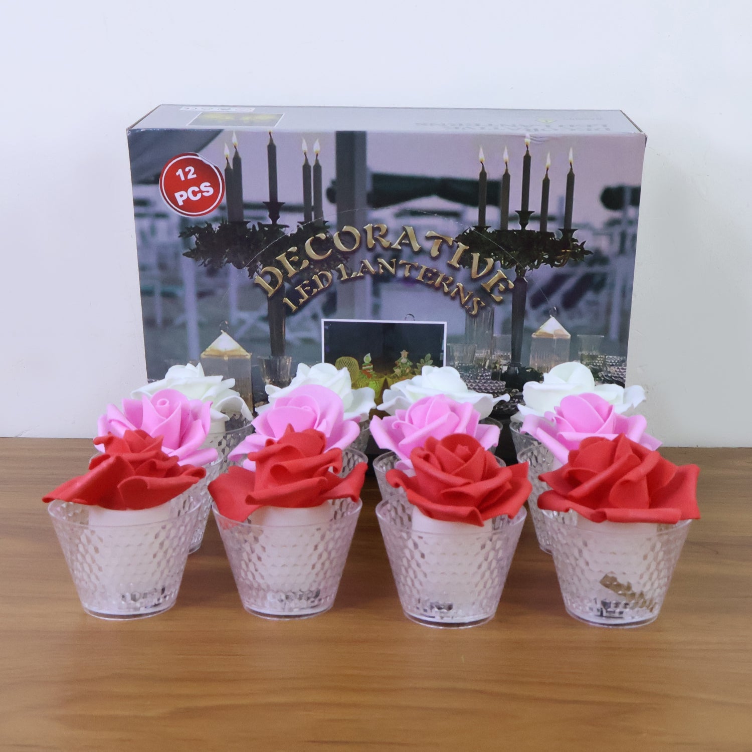 Rose Shaped Decorative Flameless LED Candles (12 Pc) Rose Shaped Decorative Flameless LED Candles (12 Pc)